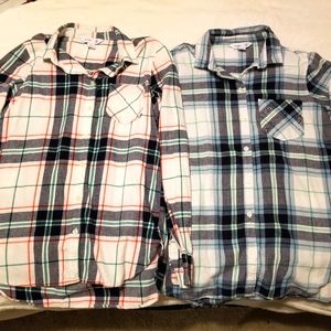 2 Old Navy Flannel Shirts Tall